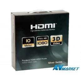 KABEL HDMI-HDMI 10M SILVER + FILTRY  BLOW