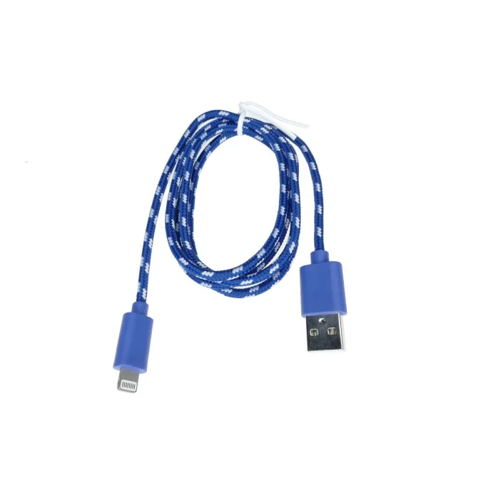 KABEL USB IPHONE APPLE LIGHTING NIEBIESKI OPLOT 1M