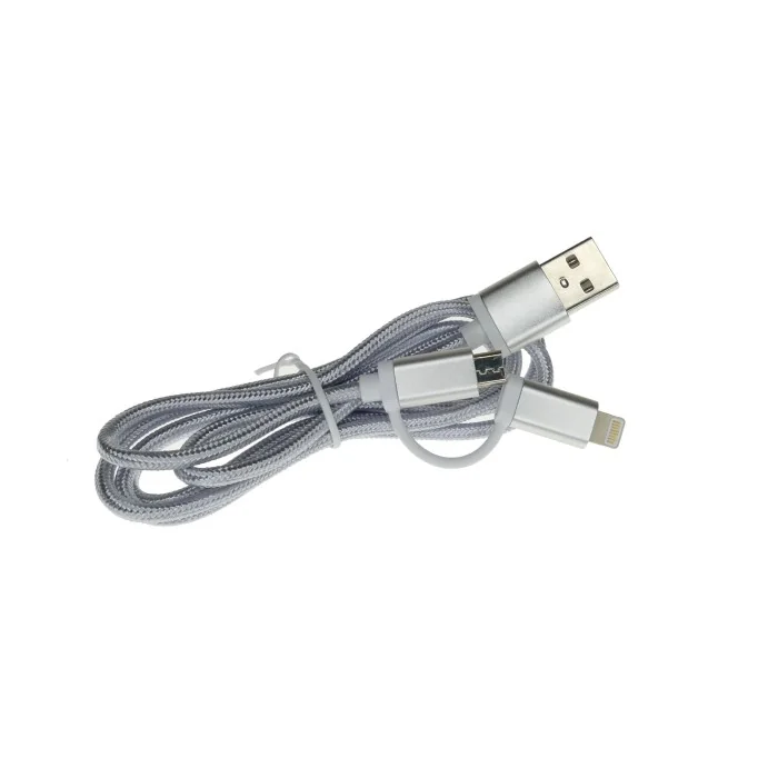 KABEL USB IPHONE APPLE LIGHTING + MICRO USB 2W1 1M