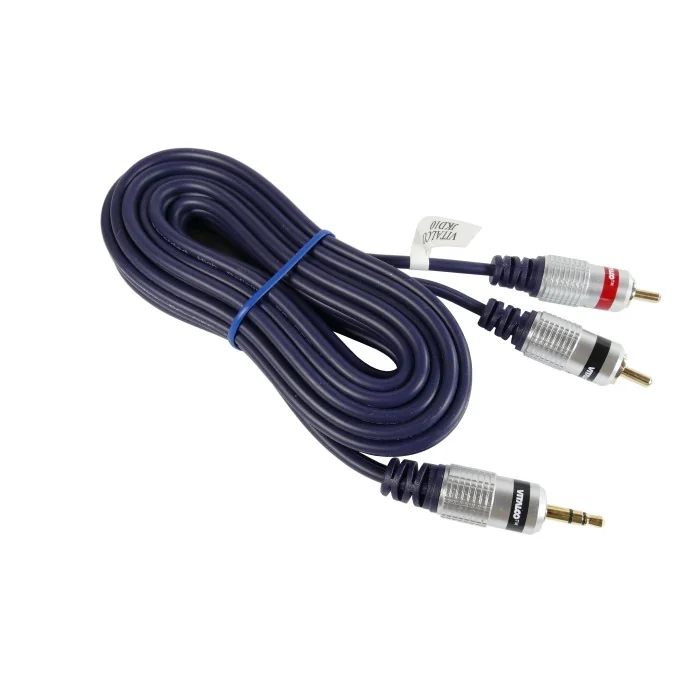 KABEL JACK 3.5-2XRCA 1M VITALCO PREMIUM