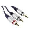 KABEL JACK 3.5-2XRCA 1M VITALCO PREMIUM