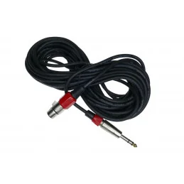 KABEL XLR (CANON) GNIAZDO - JACK 6.3 WTYK STEREO 10M GUMA