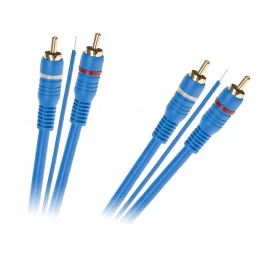 KABEL 2XRCA - 2XRCA 5M 3 ŻYŁA DO CAR AUDIO