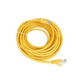 KABEL UTP RJ45 WTYK-WTYK 10M ŻÓŁTY PATCHCORD