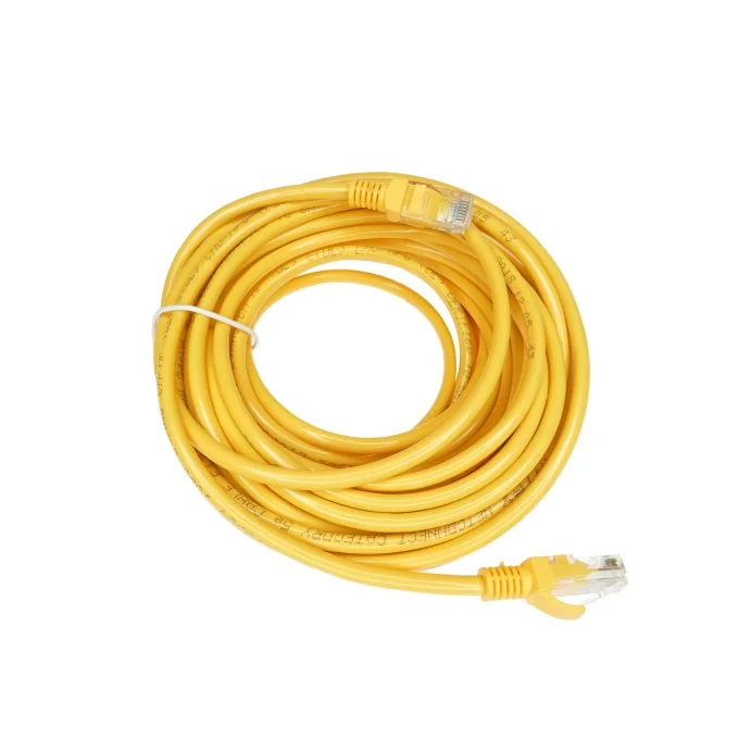 KABEL UTP RJ45 WTYK-WTYK 10M ŻÓŁTY PATCHCORD