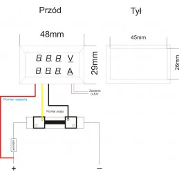 WOLTOMIERZ + AMPEROMIERZ 100V 100A + BOCZNIK