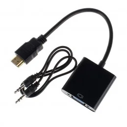 PRZEJ.HDMI WT- VGA GN  + AUDIO KONWERTER