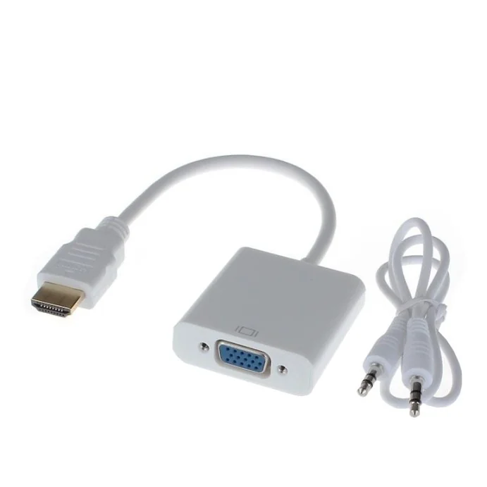 PRZEJ.HDMI WT- VGA GN  + AUDIO KONWERTER