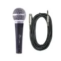 MIKROFON AZUSA DM-80 + KABEL JACK 6.3 - XLR (CANON) 5M