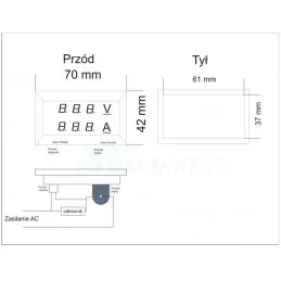 WOLTOMIERZ + AMPEROMIERZ PRĄDU ZMIENNEGO AV 300V 50A CEWKA WEWNĘTRZNA