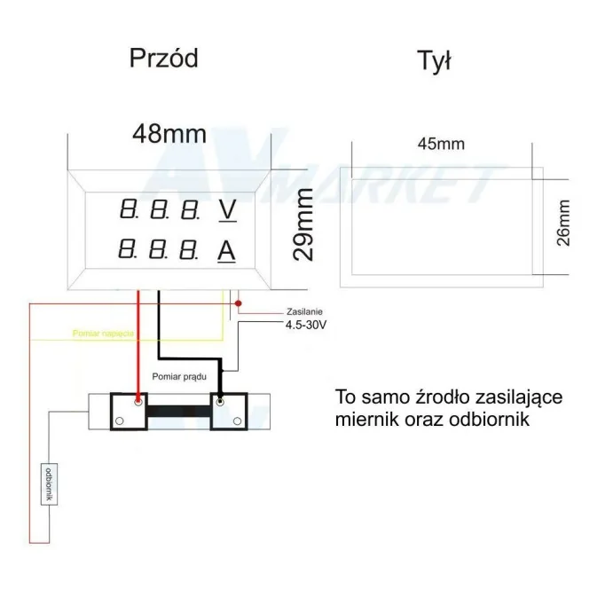 WOLTOMIERZ AMPEROMIERZ 100V 100A + BOCZNIK