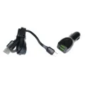 ŁADOWARKA SAMOCHODOWA 2 X USB Z KABLEM USB TYPU C 2.4A PHANTOM