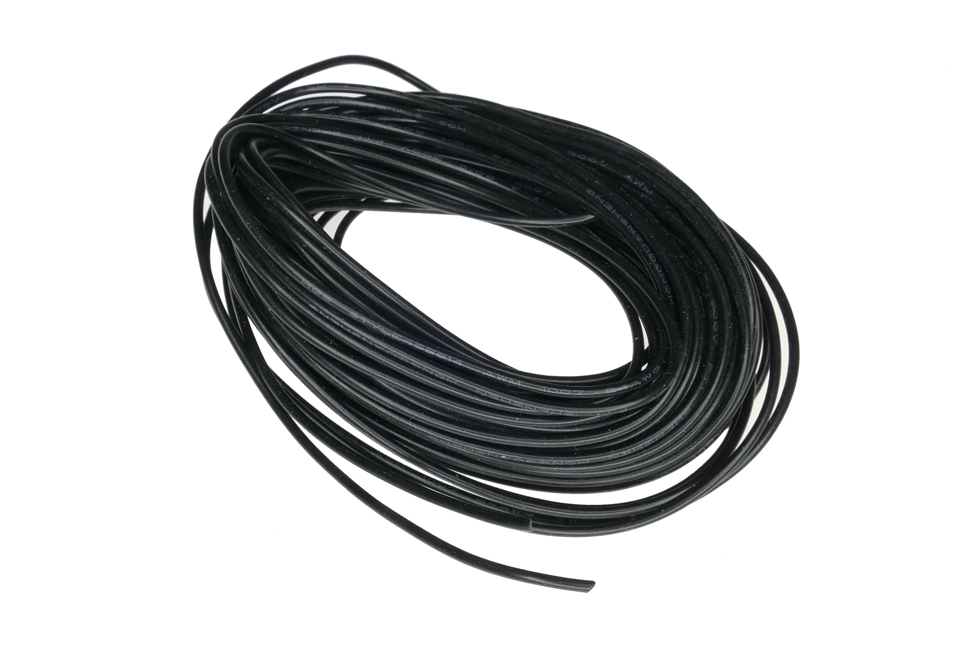 Przewód 1 żyłowy w izolacji PVC  czarny AWG24, 0.25 mm2.