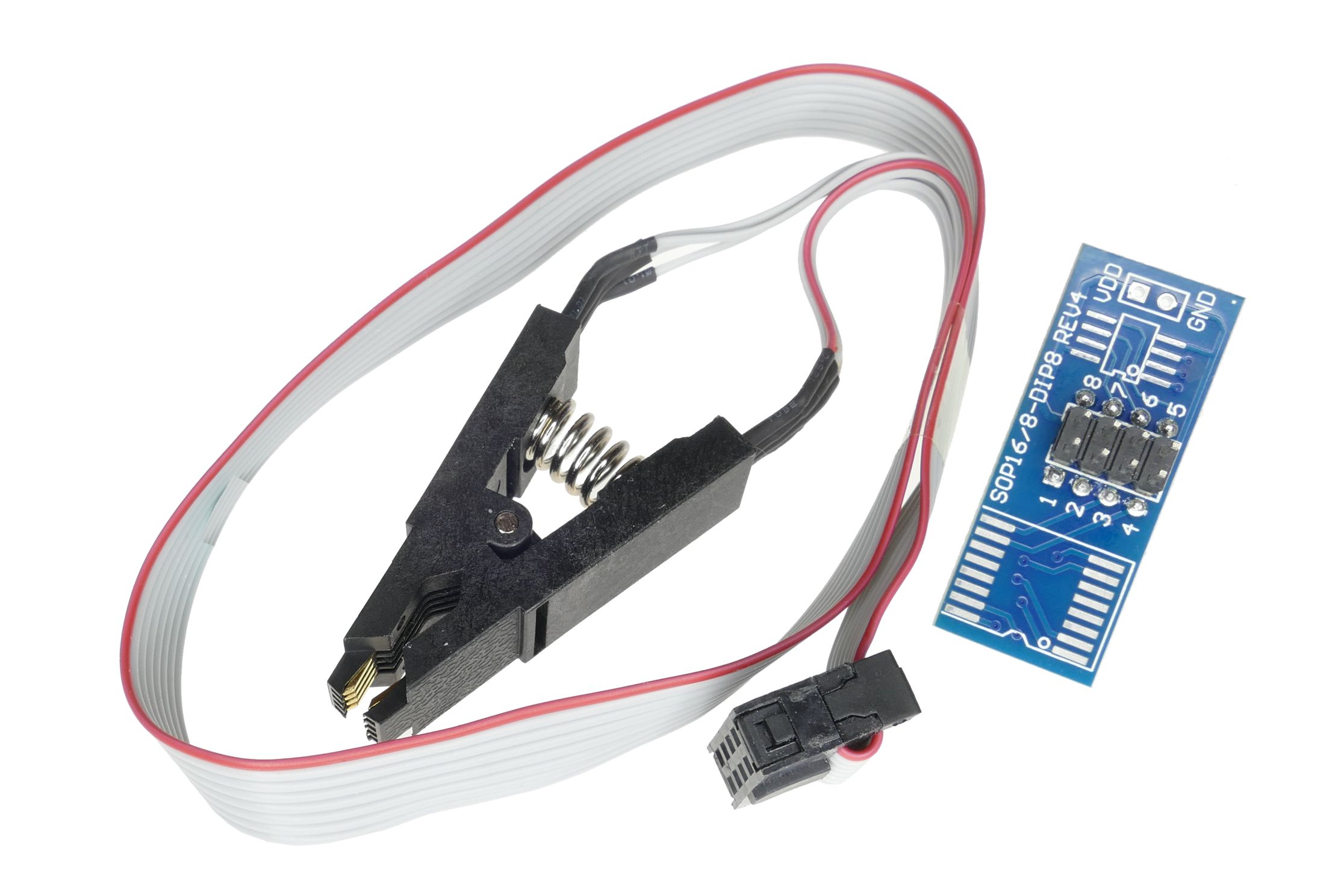 Klips do układów EEPROM SOP8 + adapter SOP8 do DIP8