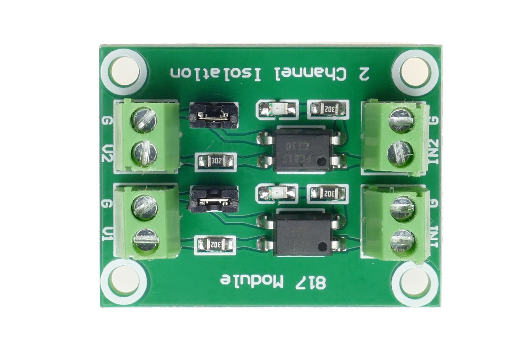 Moduł 2 kanałowego optoizolatora PC817.