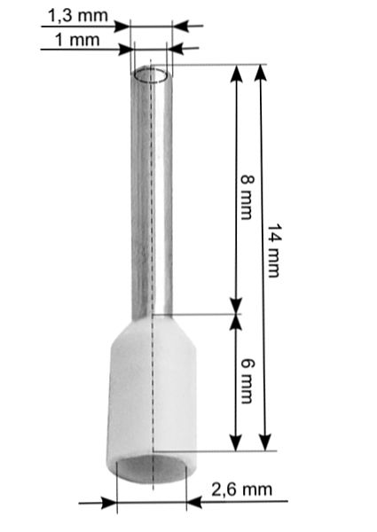 Konektor tulejka 0.5 mm2 izolowany