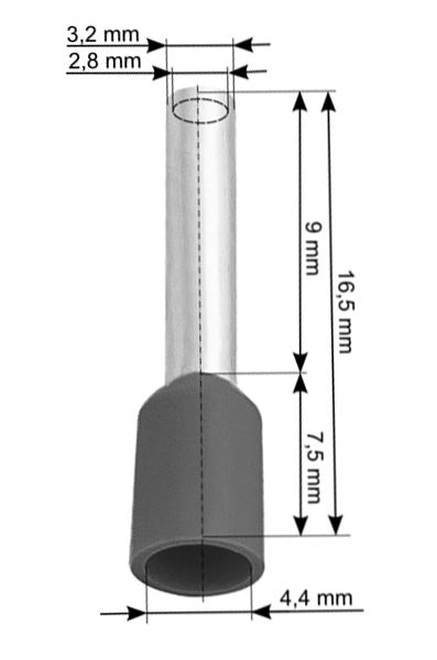 Konektor tulejkowy izolowany 4.00 mm2