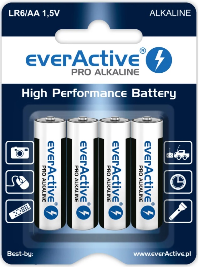 Bateria alkaiczna LR06 (AA) Everactive Proalkaine.